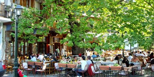 Wandern Olymp Rapsani Wandern Olymp Dorfplatz Rapsani