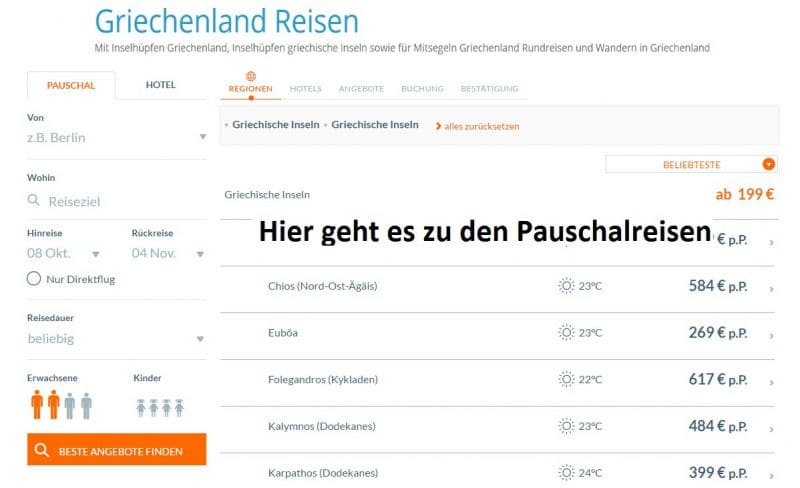 Pauschalreisen Griechenland