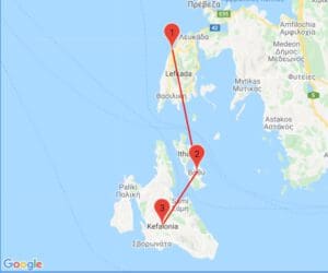 Hin Lefkada ✈ oder Kefalonia ✈ . Dazwischen Ithaka Zwischen Lefkada und Kefalonia