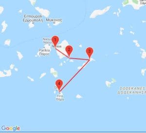 Hin & Rück Santorini ✈, danach Amorgos, Koufonisia, Naxos Inselhüpfen Griechenland